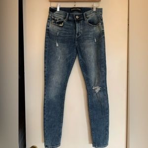 Express ladies distressed jeans, size 6R
